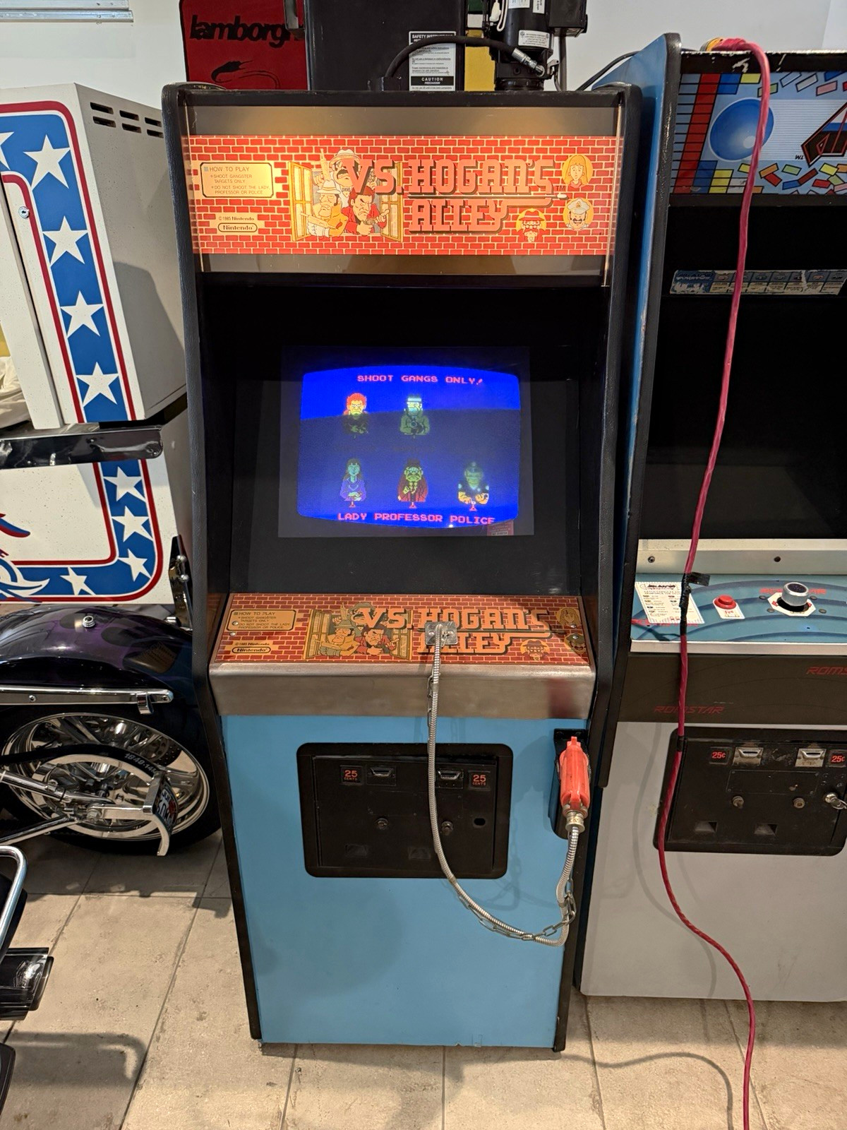 Nintendo VS. Unisystem Hogan's Alley Video Arcade Machine Cabinet
