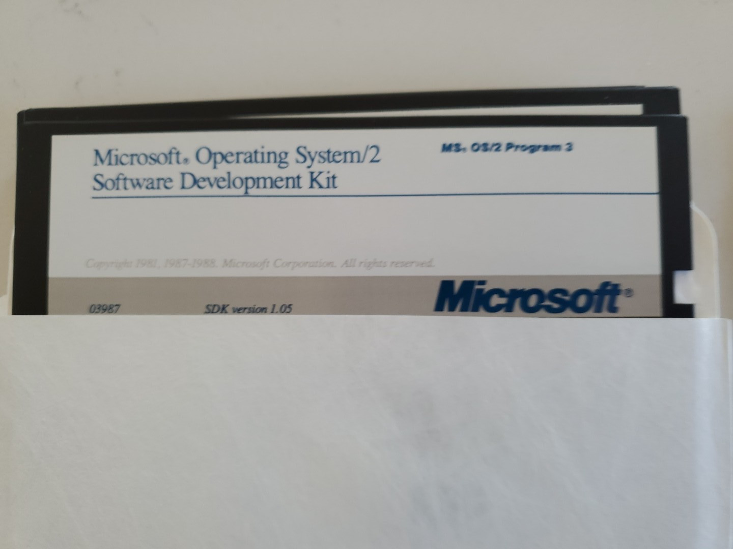 Microsoft Operating System/2 Software Development Kit 1.05 (OS/2 SDK) 5 1/4"
