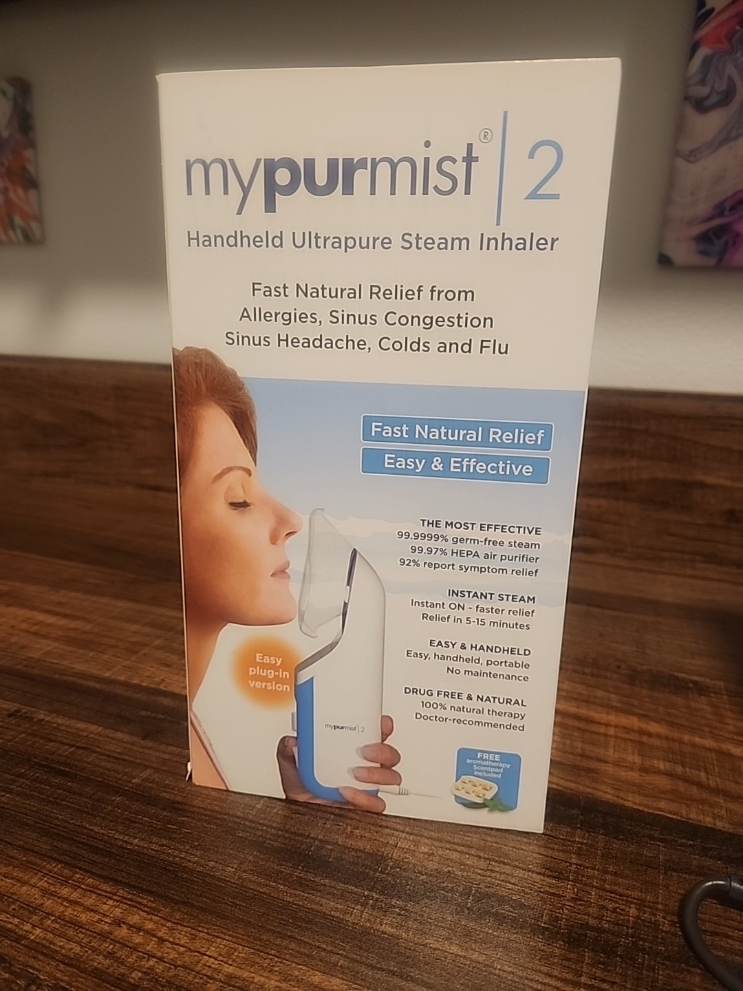 MyPurMist 2 Handheld Ultrapure Sinus Steam Inhaler Kit - MPM2