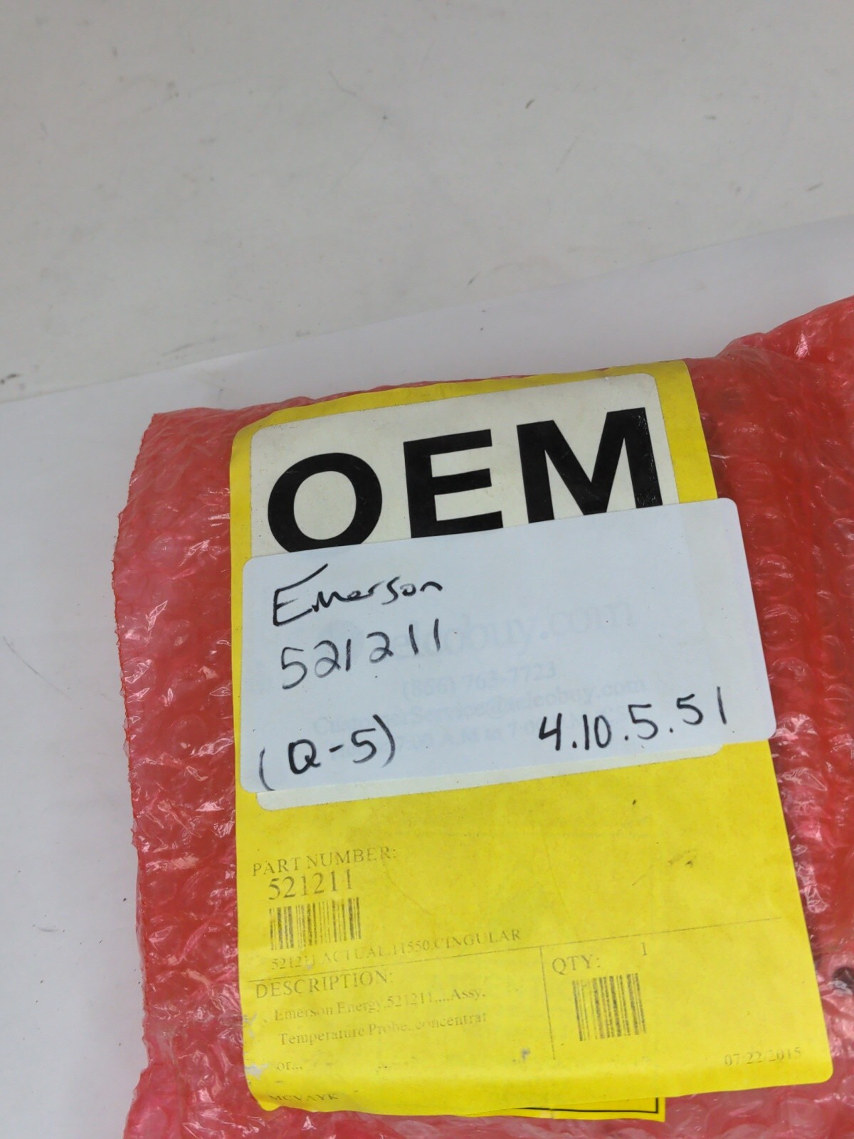 EMERSON, LORAIN TXM ASSEMBLY SPEC 521211 TEMP CONCENTRATOR
