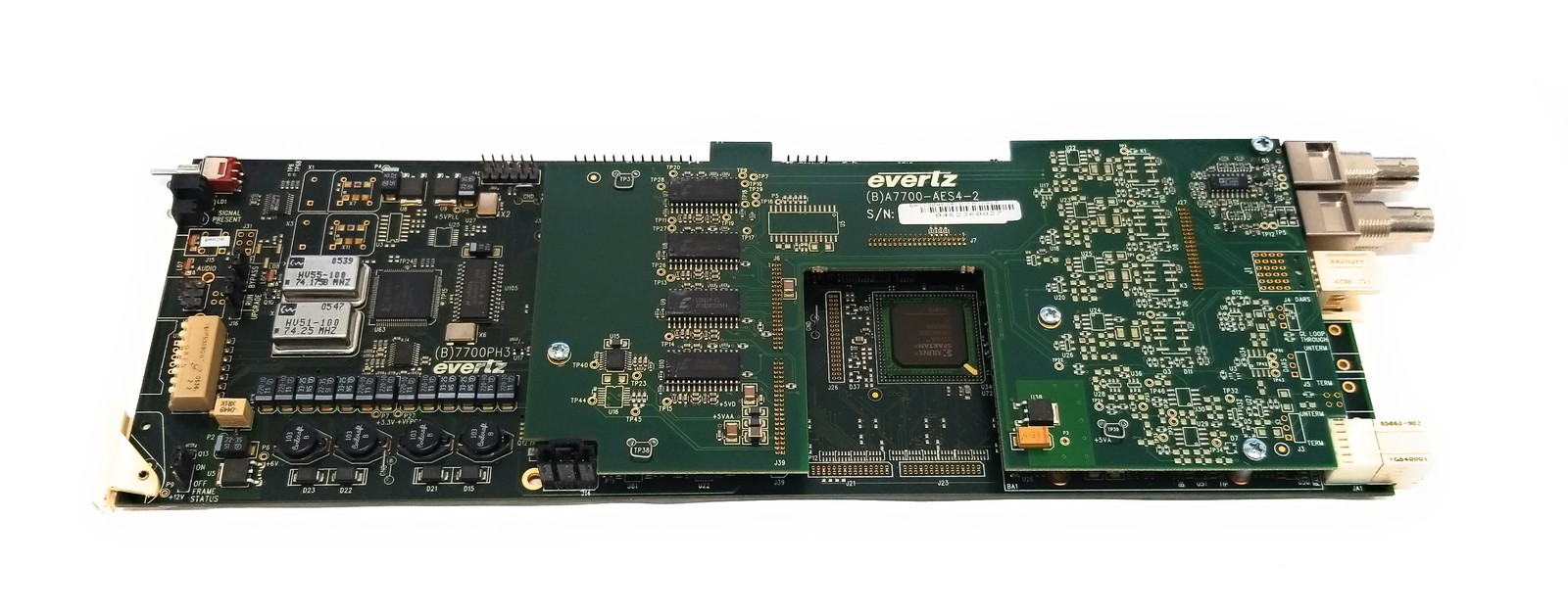 Evertz 7721AE4-HD HD-SDI 4-Channel AES Audio Embedder for 7700 BROKEN LOCK
