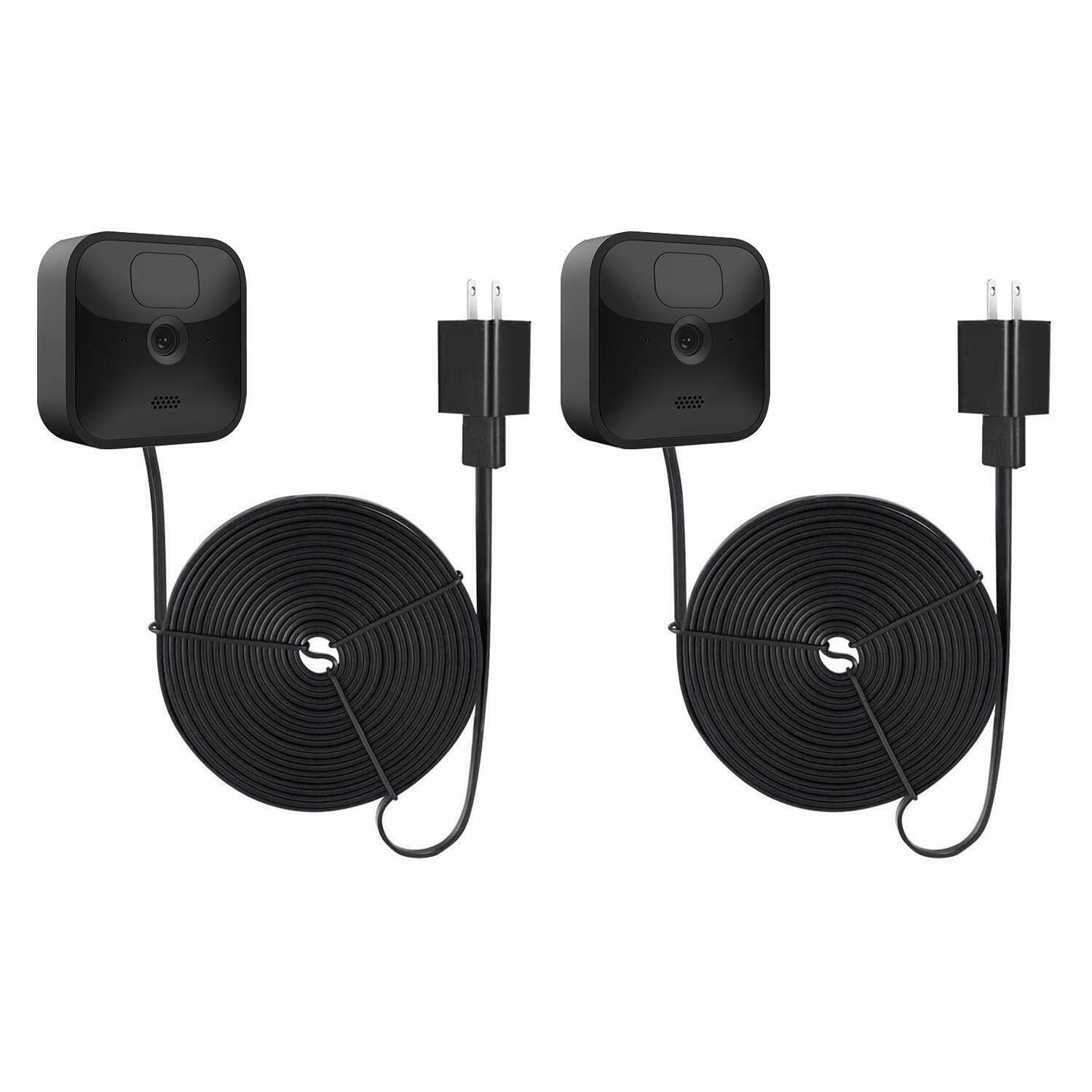 Wasserstein Weatherproof Power Cable for Blink Outdoor&Blink XT2/XT(2 Pk, Black)