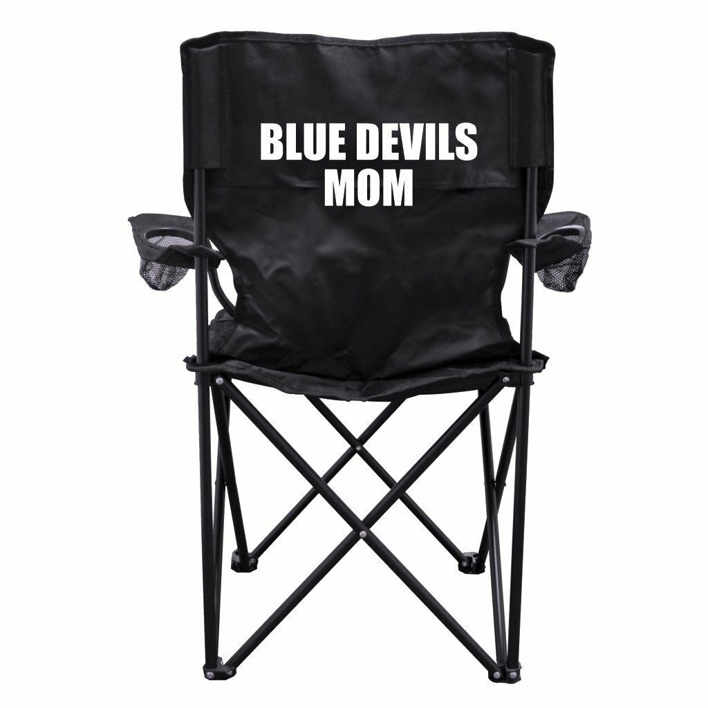 Blue Devils Mom Black Folding Camping Chair with Carry Bag