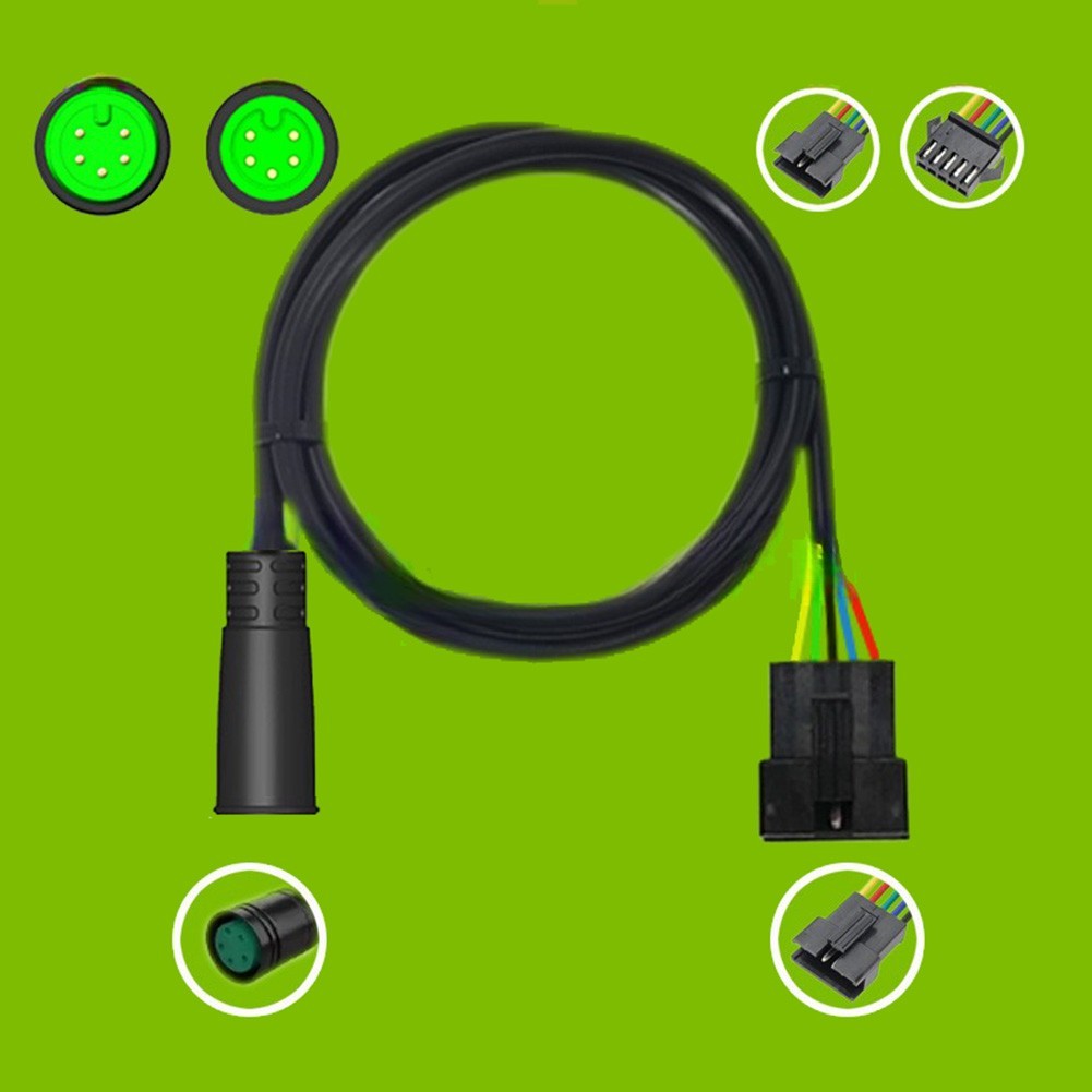 Extended Waterproof 5 Pin Cable Adapter for Electric Bike Ebike Display