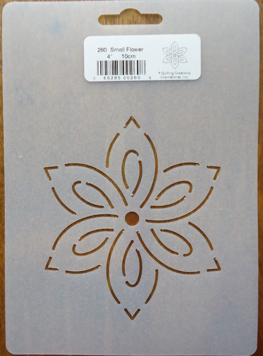Stencil Quilting 260 Small Flower quilt crafts embroidery QC 4" 10cm template
