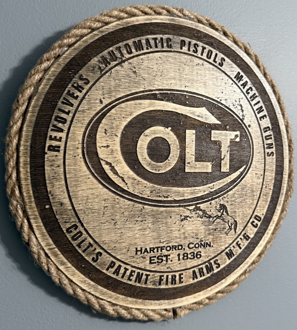 Colt Firearms Sign Wood Sign 11 Inch