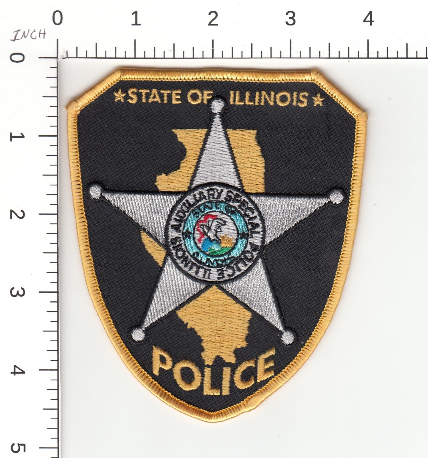 ILLINOIS AUXILIARY SPECIAL POLICE COLLECTIBLE EMBROIDERED PATCH