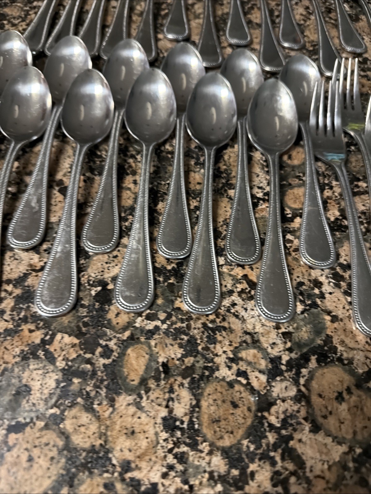 39 pc set EKCO Eterna Regal Coventry Stainless Flatware Set Beaded Edge Japan