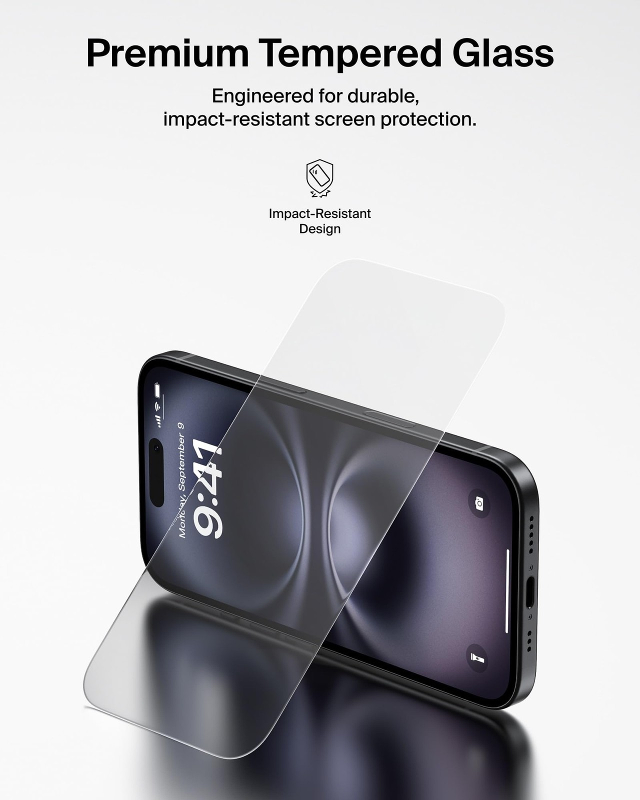 Belkin ScreenForce TemperedGlass Screen Protector for iPhone 17 Pro Max Scrat...