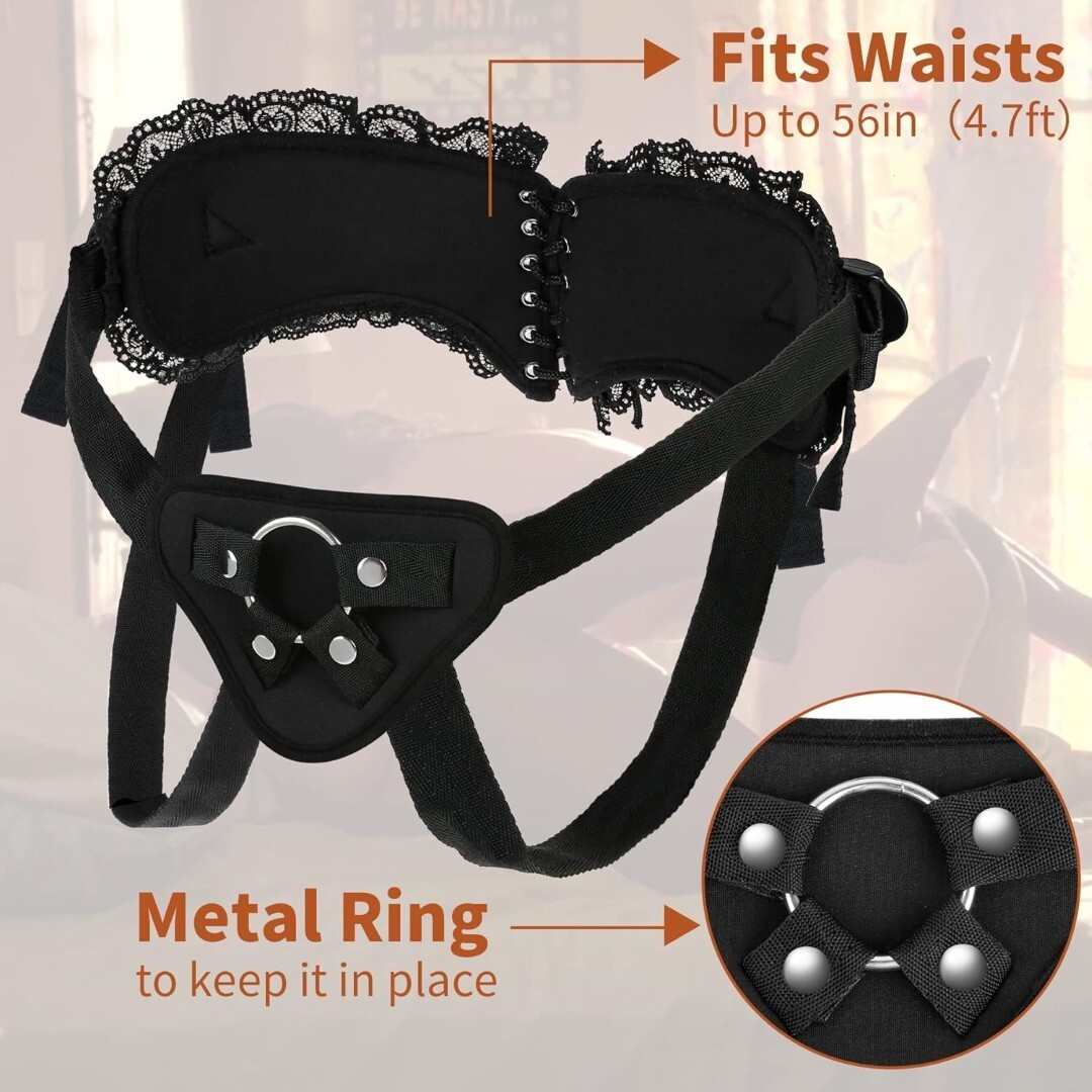 Adjustable Realistic 7.5 inch S.trap-on Silicone Harness strong suction-cup