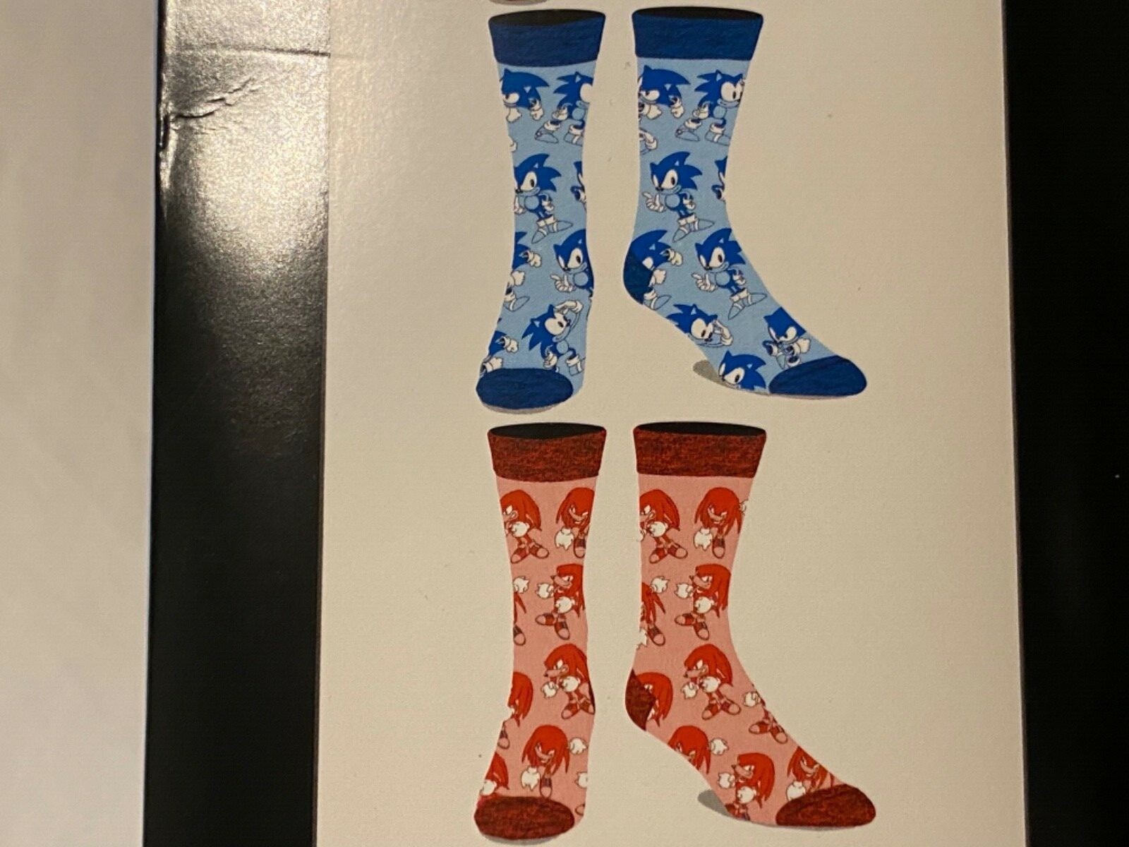 SONIC The HEDGEHOG SEGA Genesis VIDEO GAME movie New Mens 6 PAIR CREW SOCKS 8-12