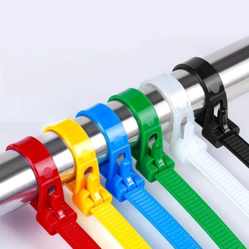 100PCS Reusable Cable Ties Multi-Color Adjustable Zip Straps for Home Office DIY