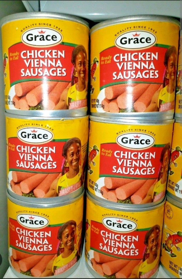 6 Jamaican Grace Chicken Vienna Sausage (3 spicy and 3 original) 6 x 140 g