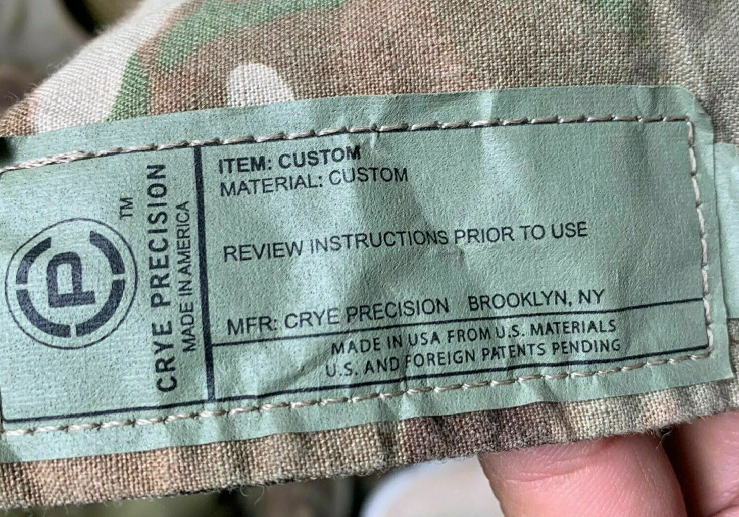 Crye Precision Ghillie Base Suit CUSTOM US Army Medium Long