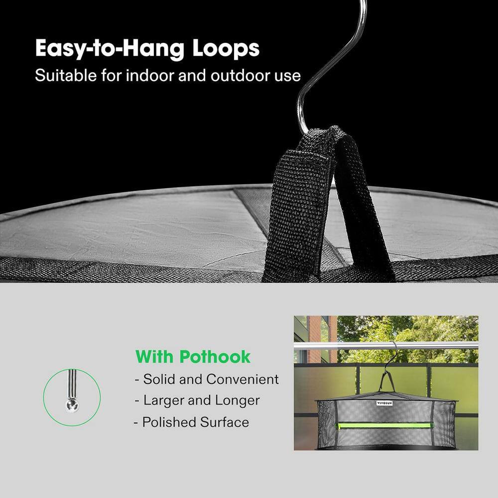 VIVOSUN Mesh Drying Rack Hanging Herb Dryer 6 Layer Plant Flower Drying Net