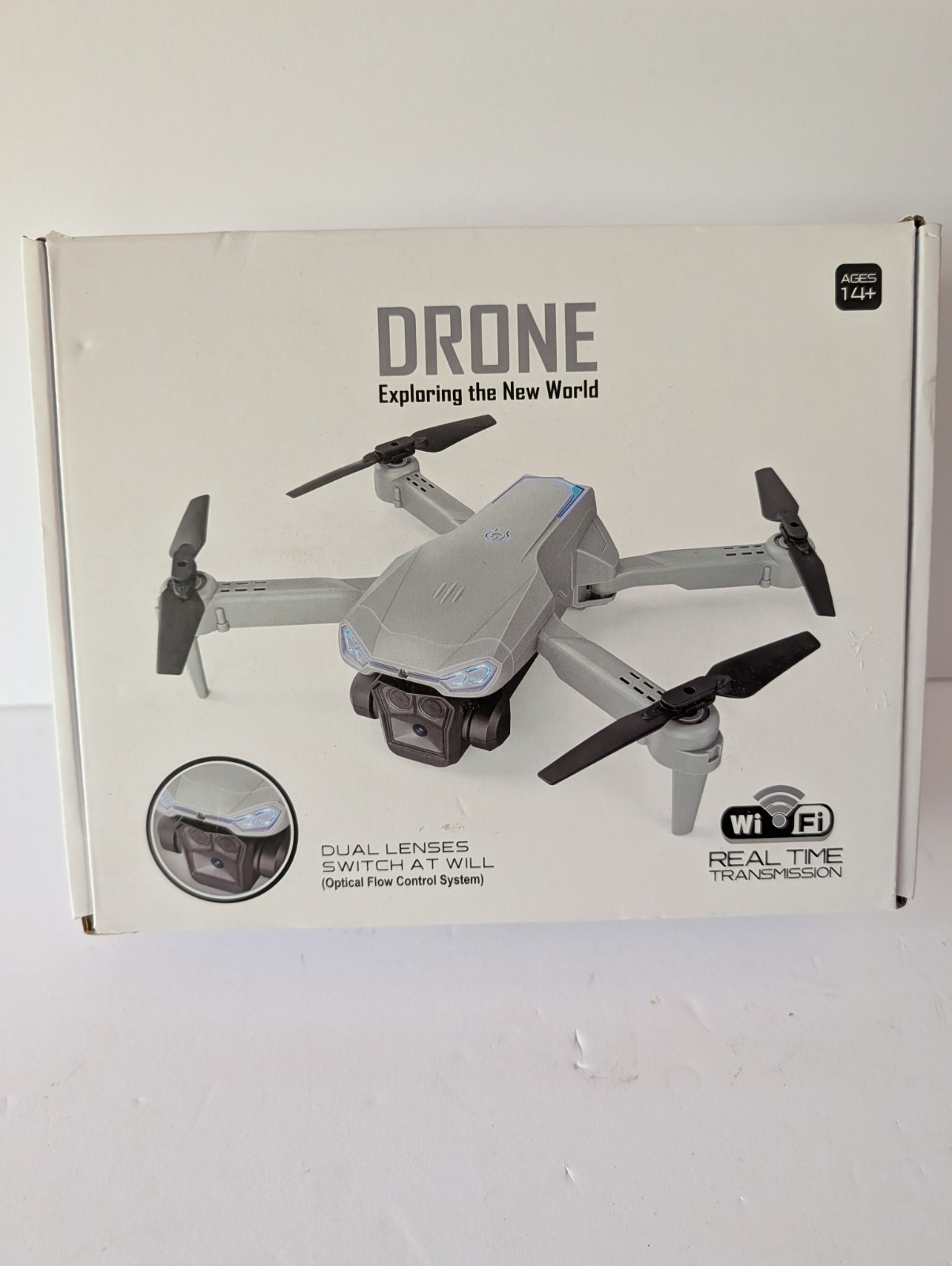 Drone with Dual Lenses Optical Flow Real Time Transmission Smartphone Control