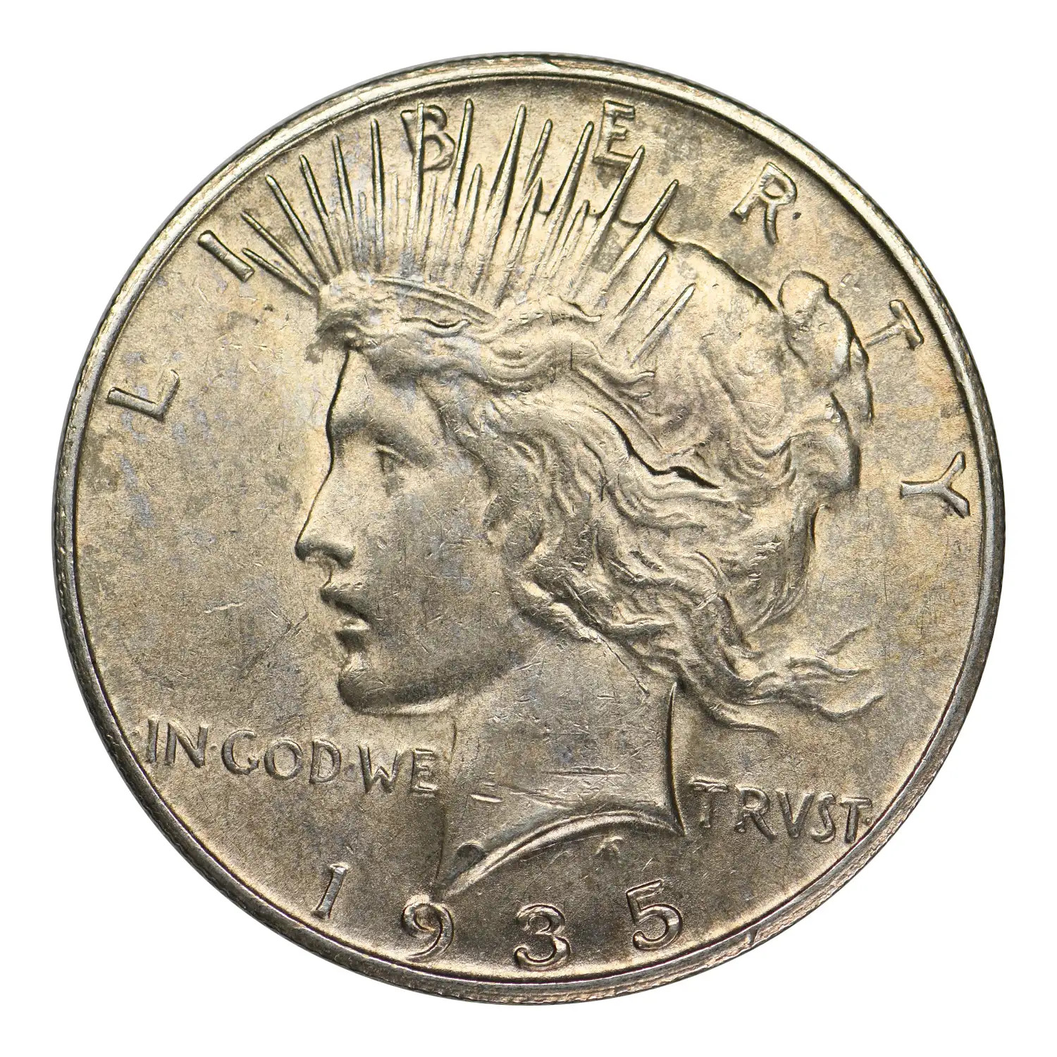1935-S Peace Dollar About Uncirculated Condition