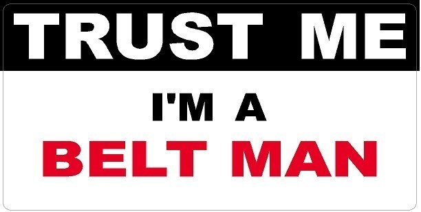 3 - Belt Man Trust Me Tool Box Hard Hat Helmet Sticker  H412