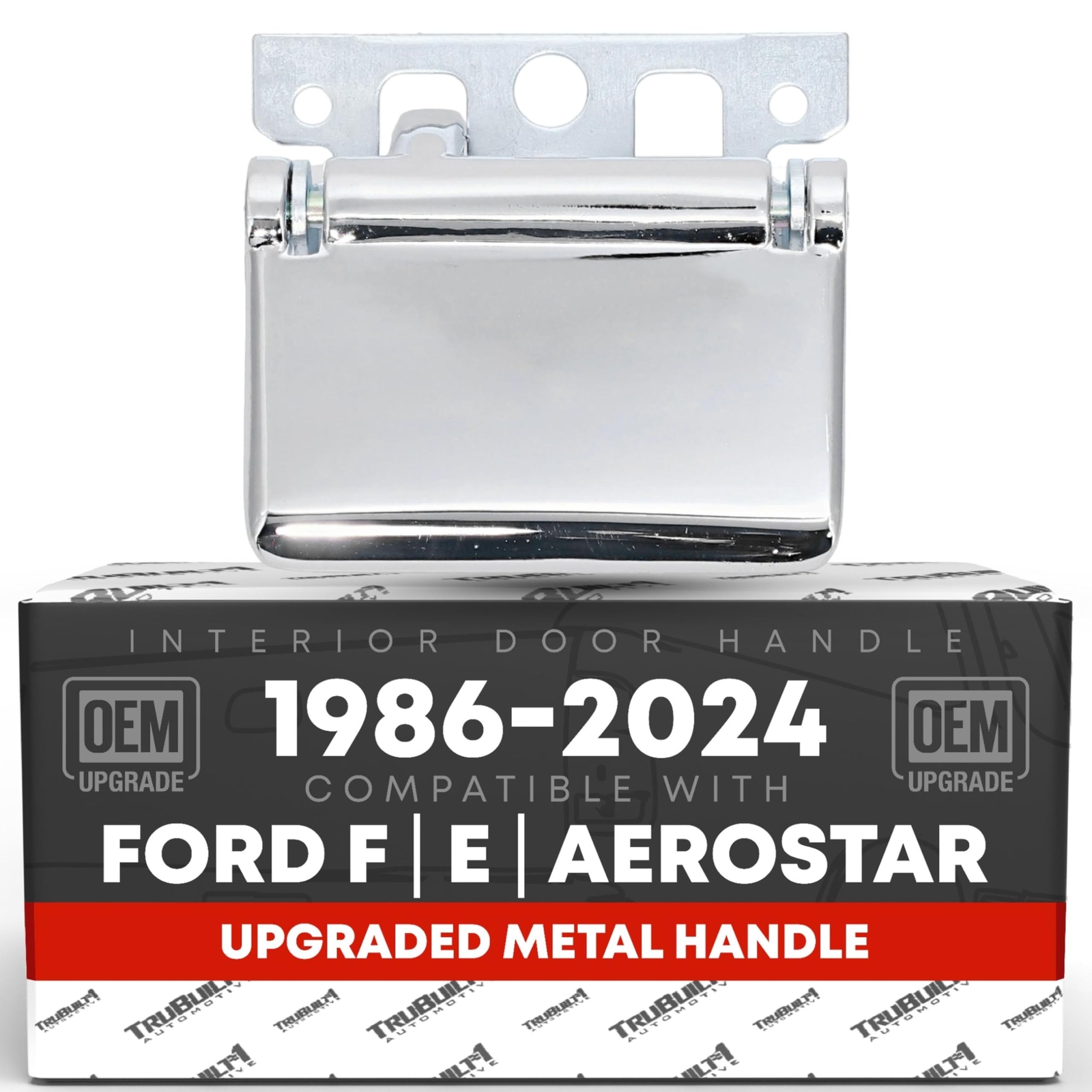 Interior Driver Door Handle for Ford F-250, F-350, F-450, E-150 - Chrome - Fr...