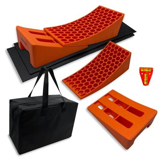 RV Levelers, 2 Pack Camper Levelers for Travel Trailers - Easy to Use Camper