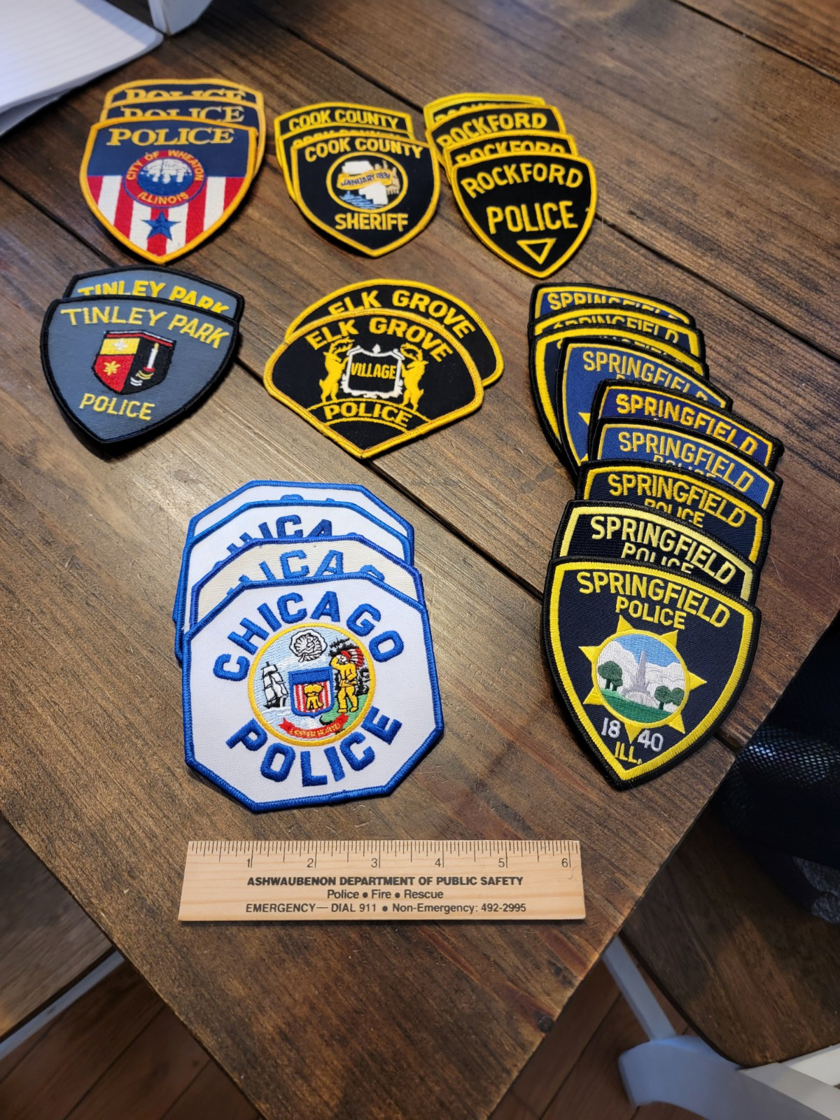27 Lot Group Collection police patch sheriff Illinois Chicago Cook Springfield
