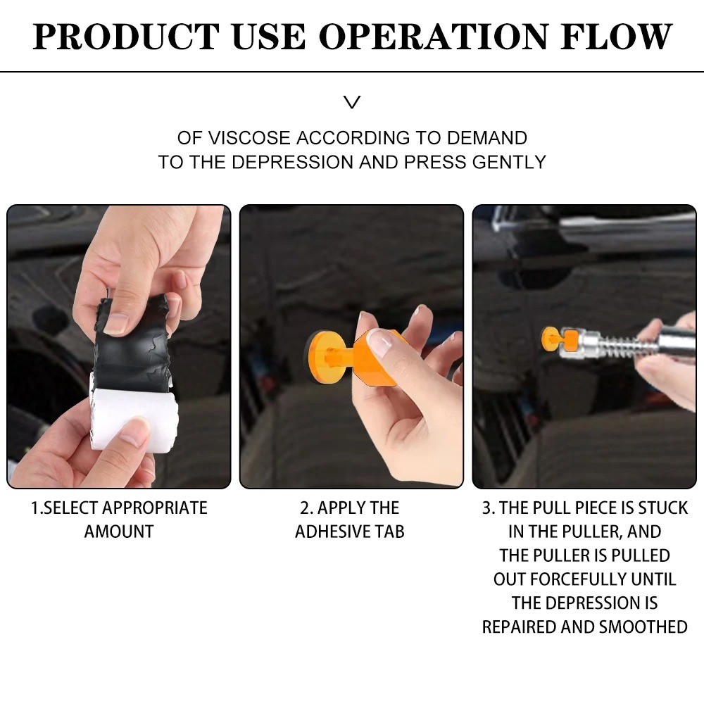 75g Cold Glue Dent Puller Kit Car Panel Remover Tool Paintless Repair PDR Set