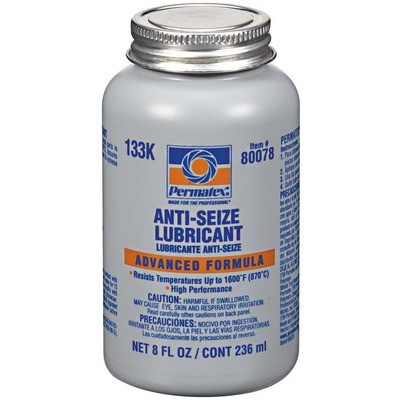 Permatex 80078, One Anti-Seize 8 oz Brush Top Bottle Lubricant Silver