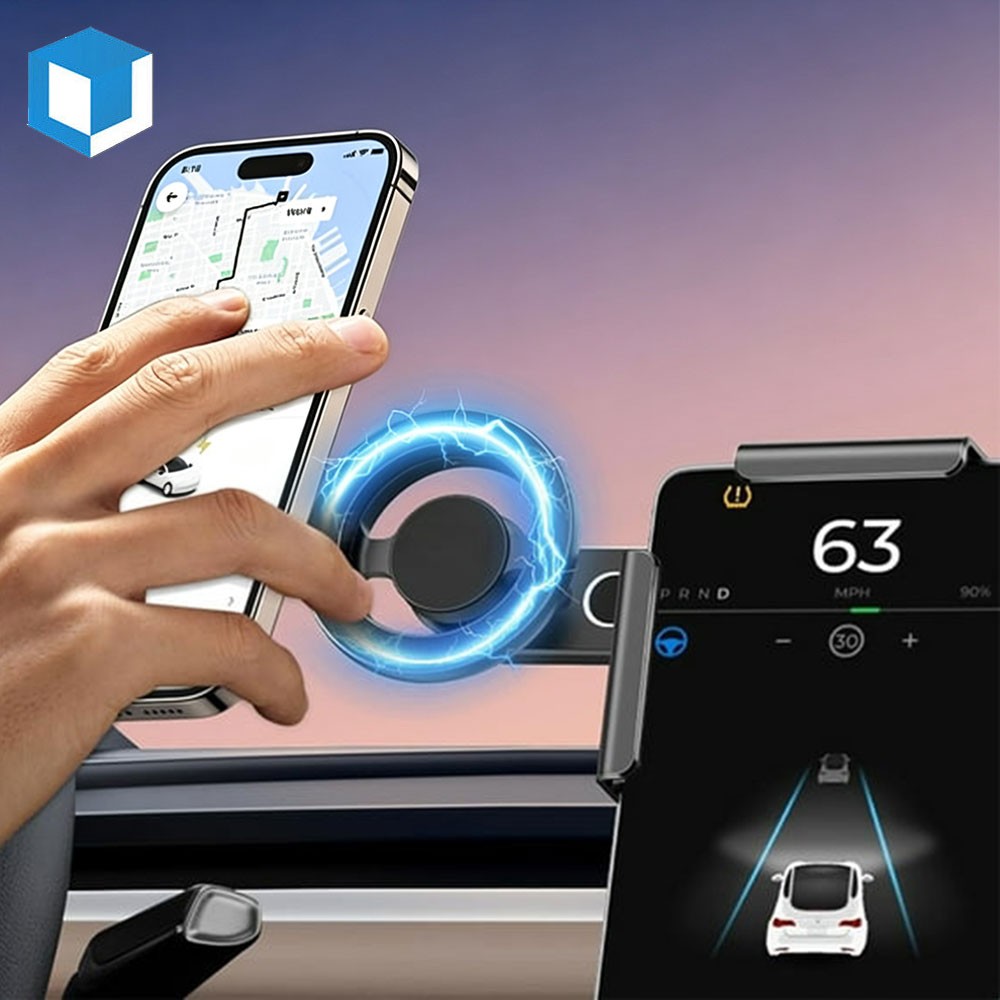 360° Rotation Magnetic Car Phone Mount for Tesla Model 3/Y/X/S Display Screen