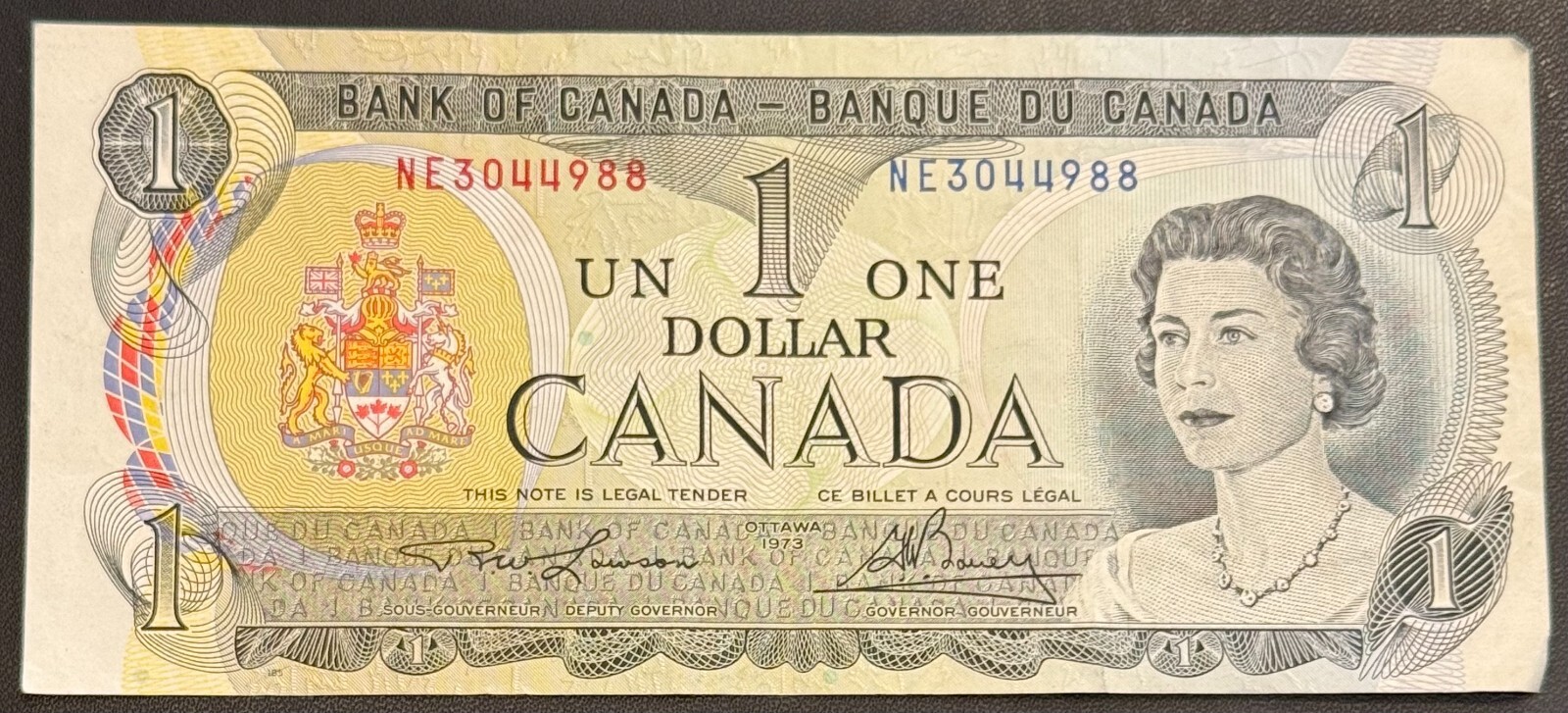 1973 CANADA 🇨🇦 1 One Dollar Bill Bank Note