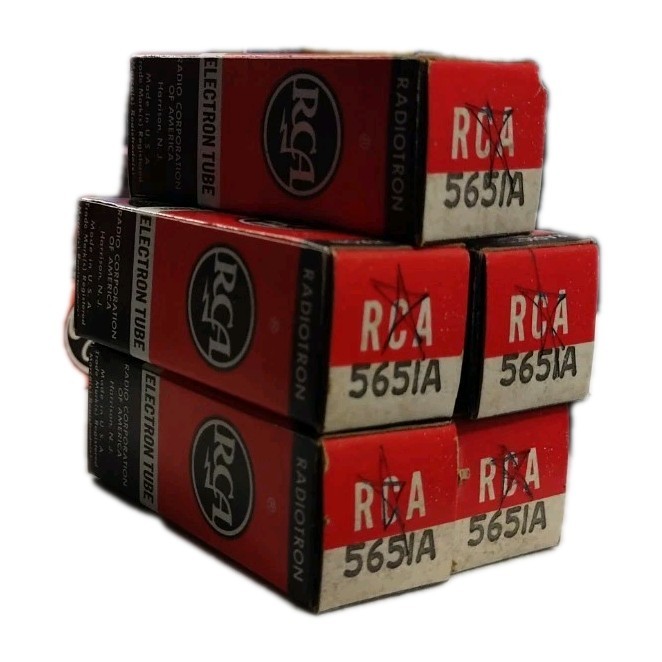 RCA Electronic Tube 5651A Lot of 5 NEW in box Vintage Vacuum Tube