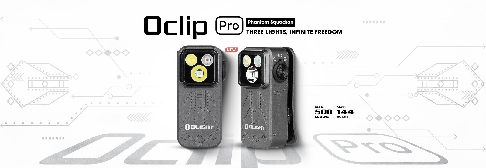 Olight ArkPro Class 3R Phantom Squadron CW & Oclip Pro Phantom Squadron