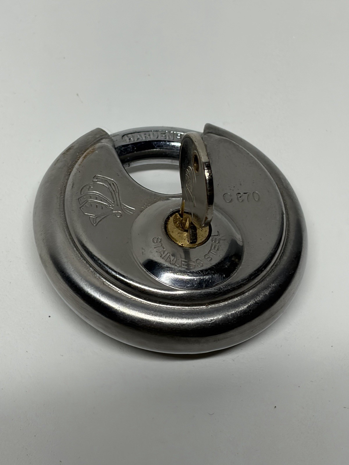 Chateau Round Disc Padlock Keyed Alike Stainless Steel C870