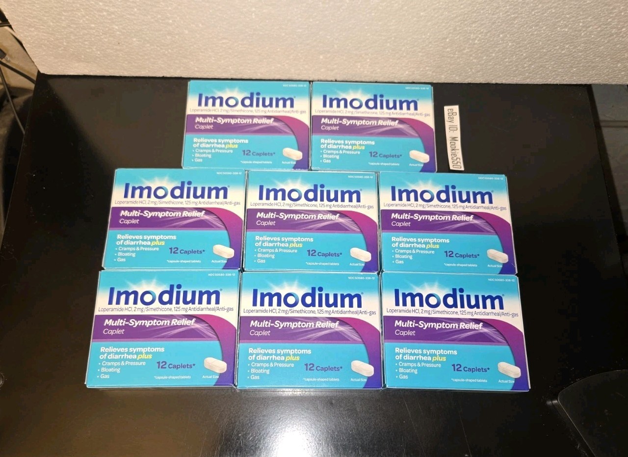EXP 04/2027! 8 Box Lot 12ct IMODIUM MULTI-SYMPTOM Relief Caplet! Loperimide 2mg