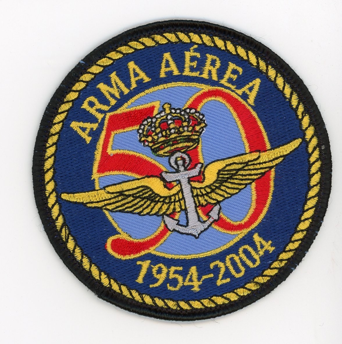 PATCH SPAIN NAVY NAVAL AIR FORCE 50tH ANNIVERSARY 1954-2004 IRON ON PARCHE