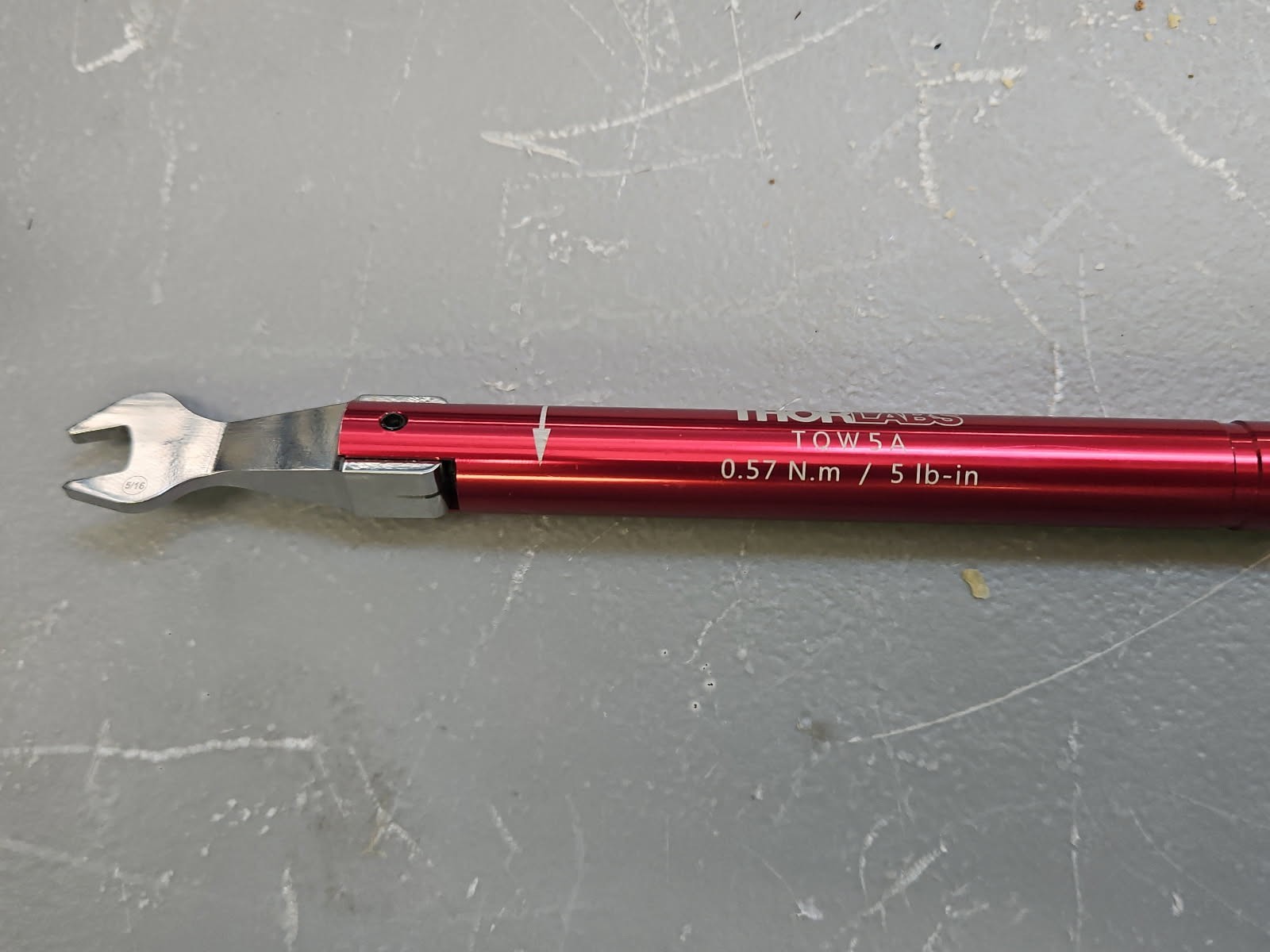 THORLABS TORQUE WRENCH TQW5A  SPECIALTY LAB  5/16" Hex, 5 lb·in Torque