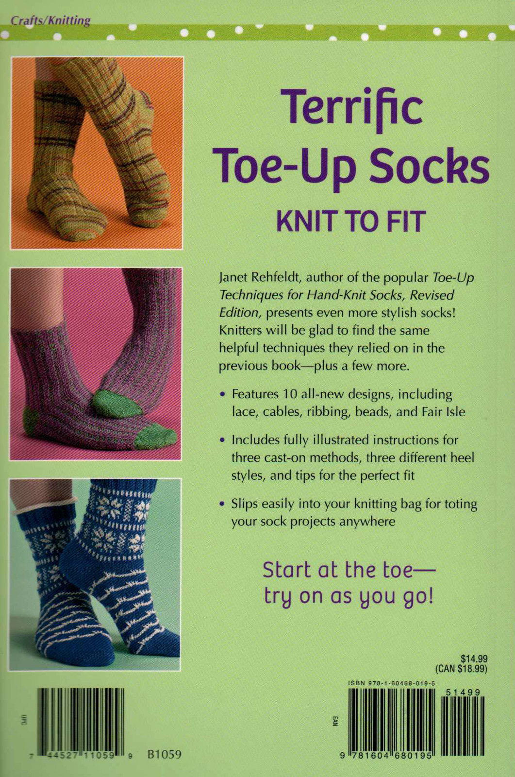 Socks Terrific!Toe Up Techniques Hand Knitted Socks Knitting Pattern Book II