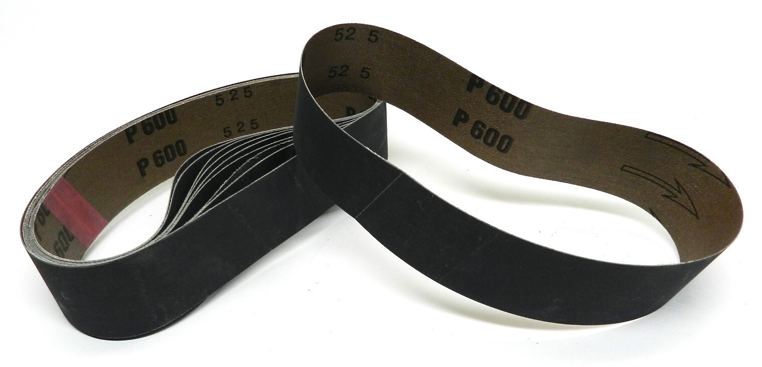 6" x 1-1/2" Sanding Belt 600 Silicon Carbide Abrasive for Expanding Drum 10-Pk