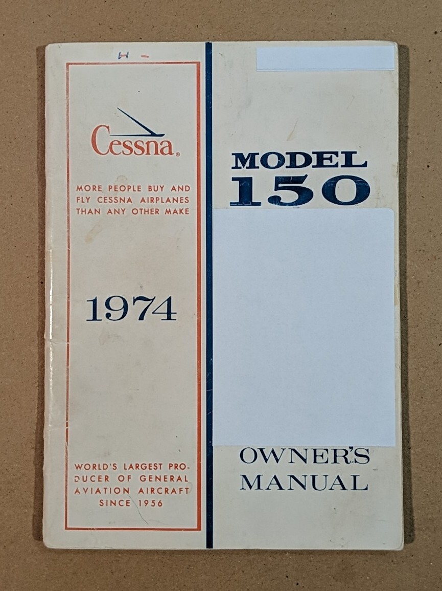 1974 Cessna 150 Owner's Manual 150L D1013-13 Printed 3/74