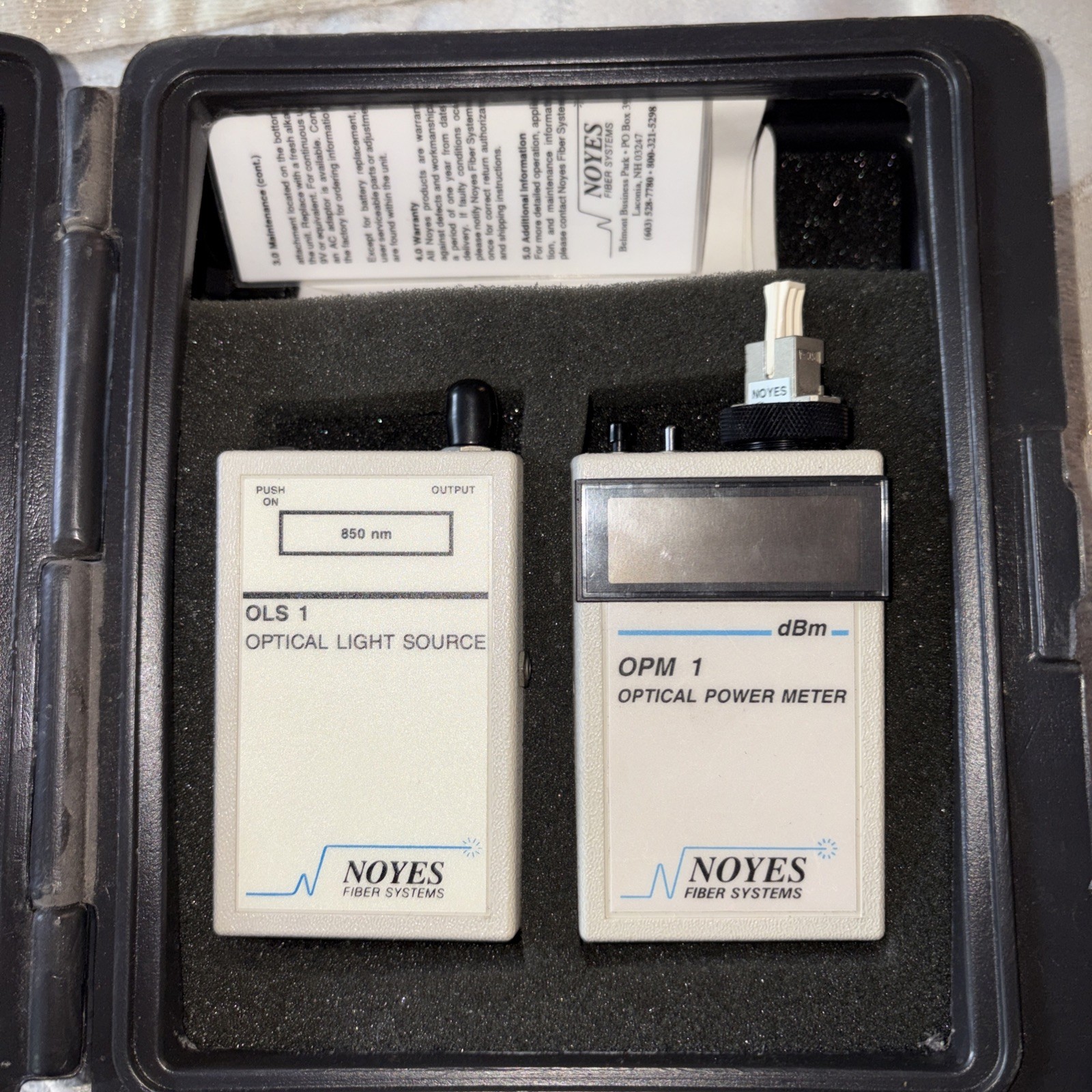AFL Noyes OLS1 + OPM-1 Handheld Optical Laser Source And Power Meter