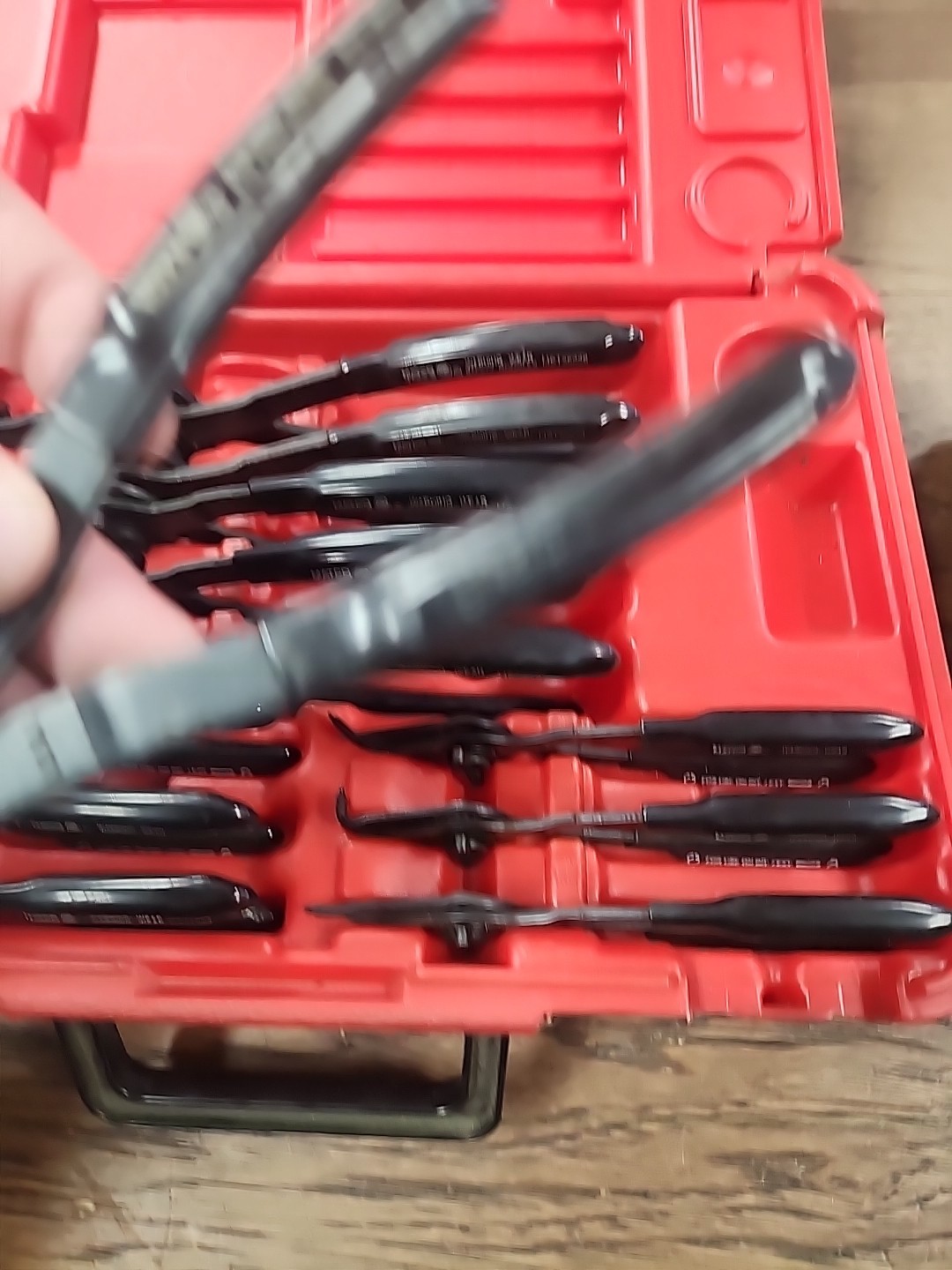 Matco MST1225 QTR Turn Retaining Ring Pliers 12 Piece Set with Case COMPLETE EUC