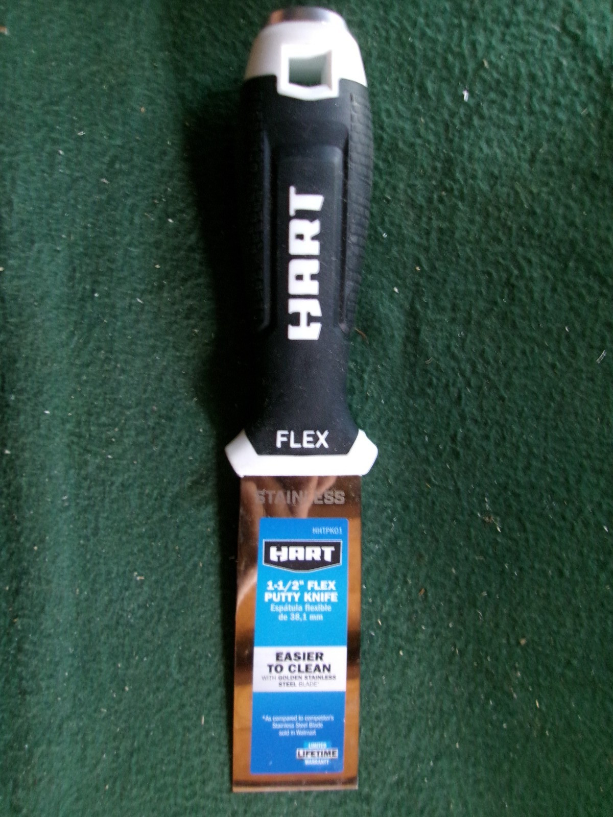 3 HART 1-1/2 inch FLEX PUTTY KNIFE | GOLDEN STAINLESS-STEEL | RUST-RESISTANT