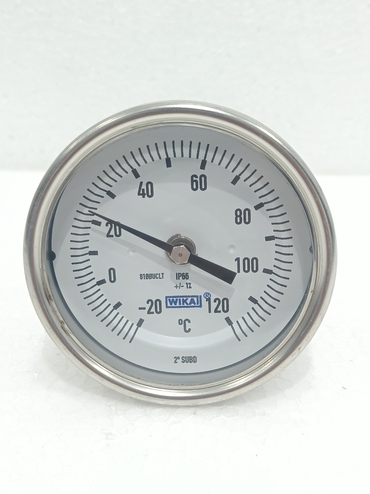 WIKA INDUSTRIAL BIMETAL THERMOMETER 2" DIAL -20°C TO 120°C SS PROBE GERMANY IP66