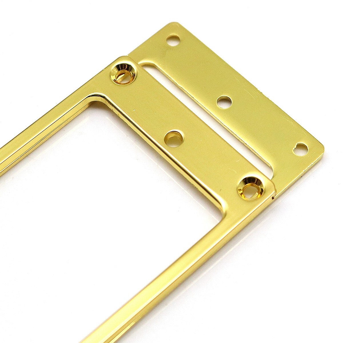 2x Flat Metal Guitar Humbucker Pickup Mounting Ring Pickups Cover Frame Gold