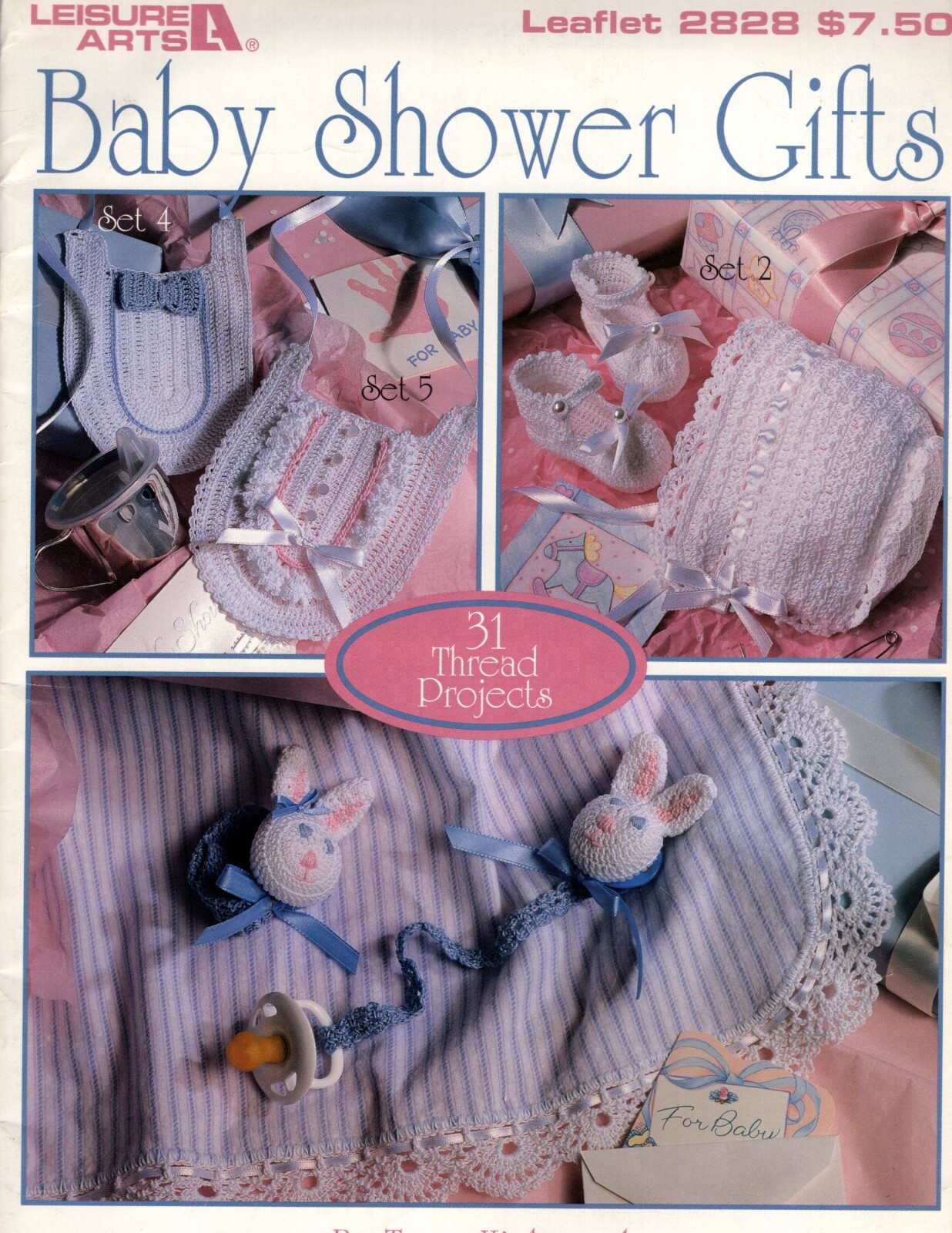BABY SHOWER GIFTS 31 Thread Crochet Projects Leisures Arts Leaflet 2828