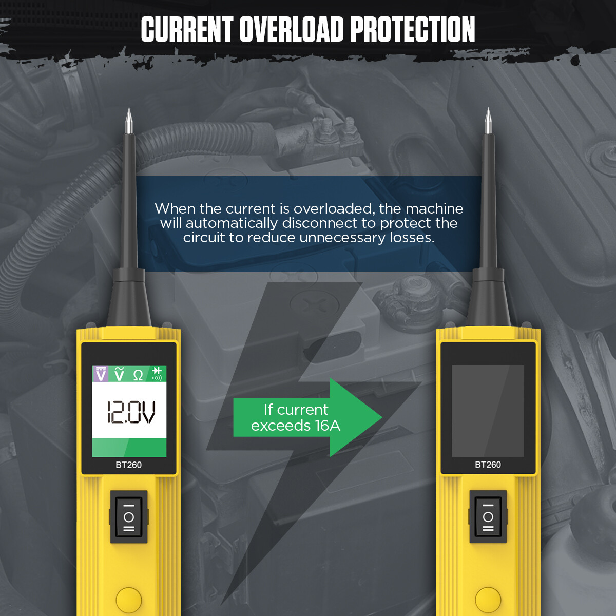 AUTOOL 6-30V 12V Car Circuit Tester Probe Multimeter Electrical System Analyzer