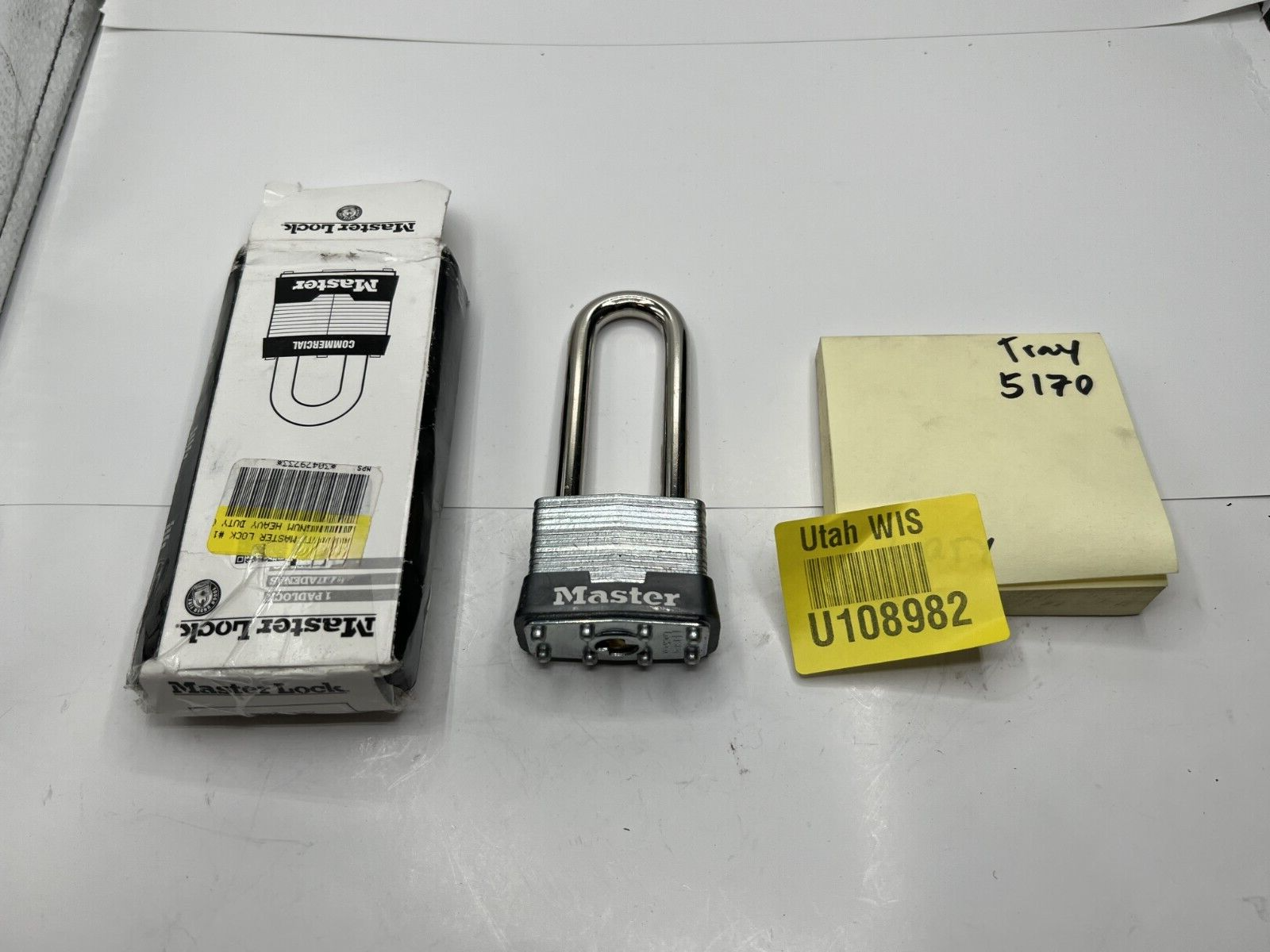 Master Lock Genuine OEM Padlock Keyed Alike Long Shackle Rectangular 1KALJ 3T976