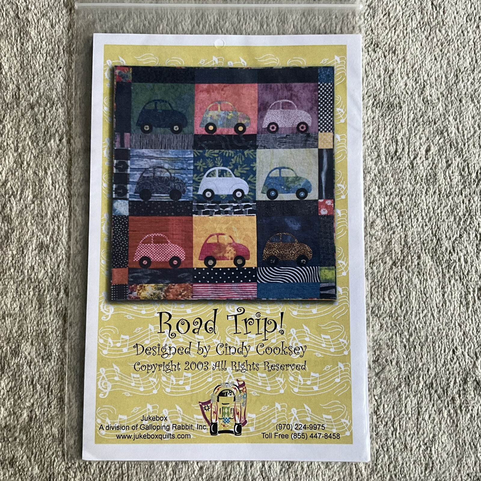 Road Trip by Cindy Cooksey Quilt Pattern New Uncut