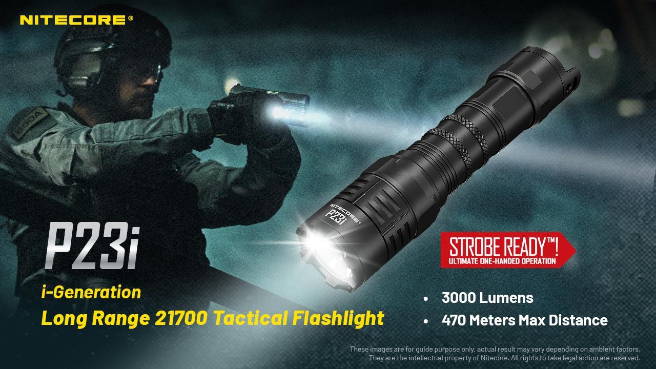 Nitecore P23i Long range Tactical Flashlight -3000 lumens