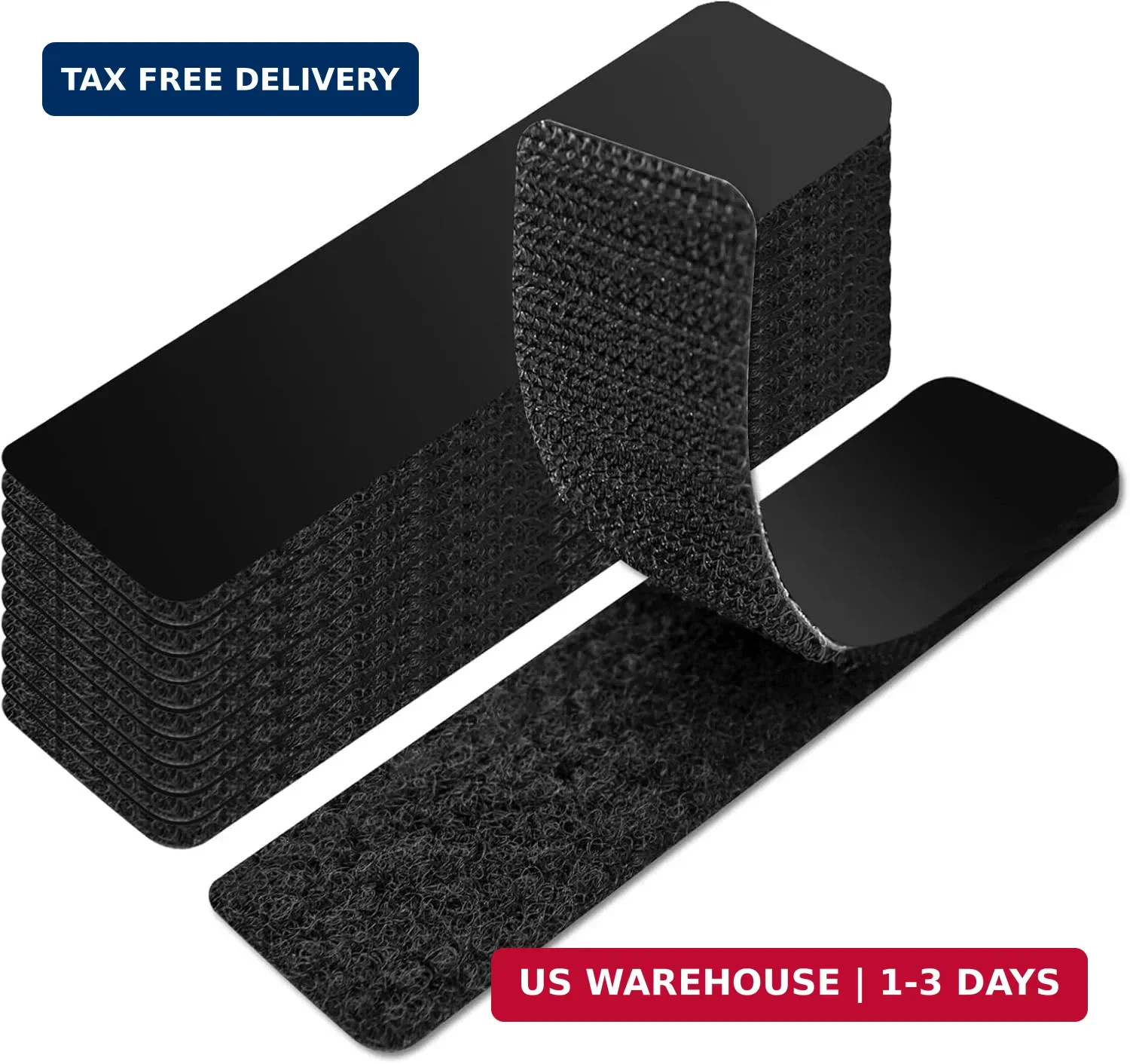 16 Sets Hook and Loop Tape Sticky Back,1 in.x 4 in Double-Sided Command Adhesive