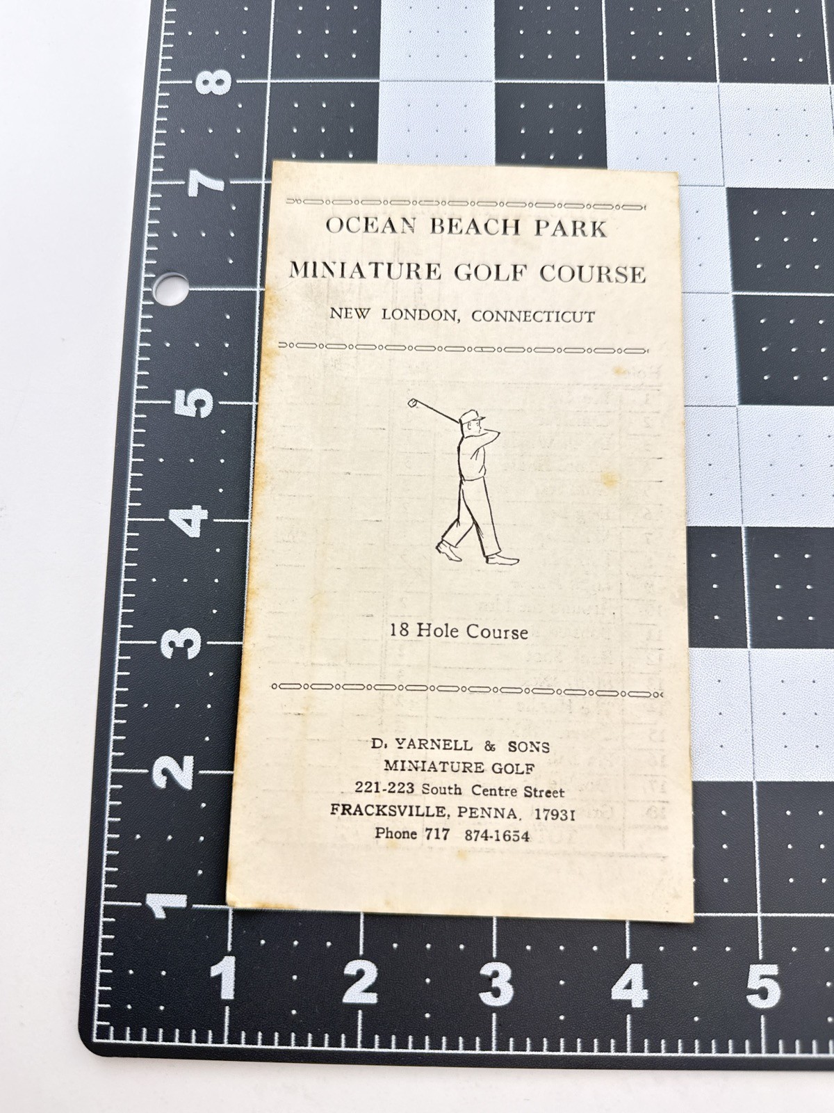 Ocean Beach Park Miniature Golf Course New London Connecticut Scorecard M8